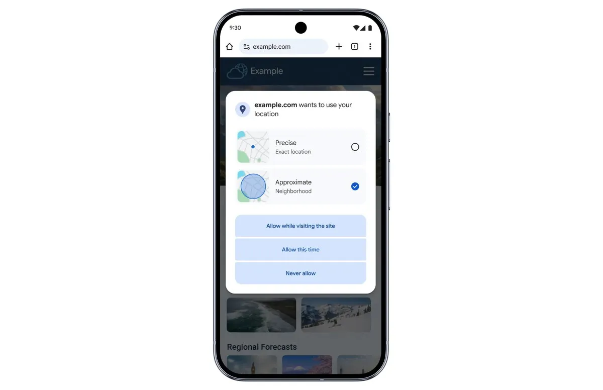 Chrome Android Tawarkan Opsi Lokasi Tak Presisi untuk Privasi